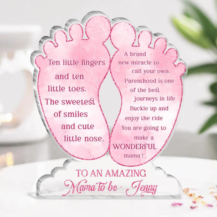 Custom Personalized New Mom Acrylic Plaque - Mother's Day Gift Idea For New Mom - To An Amazing Mama To Be