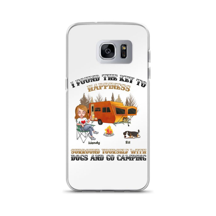 Custom Personalized Dog Camping Queen Phone Case - Gift Idea For Camping Lovers/Friends/ Dog Mom - Upto 5 Dogs - Case For iPhone And Samsung