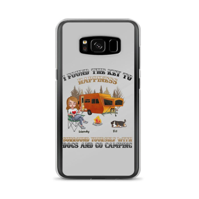 Custom Personalized Dog Camping Queen Phone Case - Gift Idea For Camping Lovers/Friends/ Dog Mom - Upto 5 Dogs - Case For iPhone And Samsung