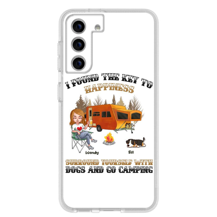 Custom Personalized Dog Camping Queen Phone Case - Gift Idea For Camping Lovers/Friends/ Dog Mom - Upto 5 Dogs - Case For iPhone And Samsung