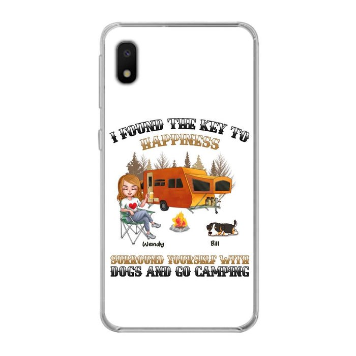 Custom Personalized Dog Camping Queen Phone Case - Gift Idea For Camping Lovers/Friends/ Dog Mom - Upto 5 Dogs - Case For iPhone And Samsung