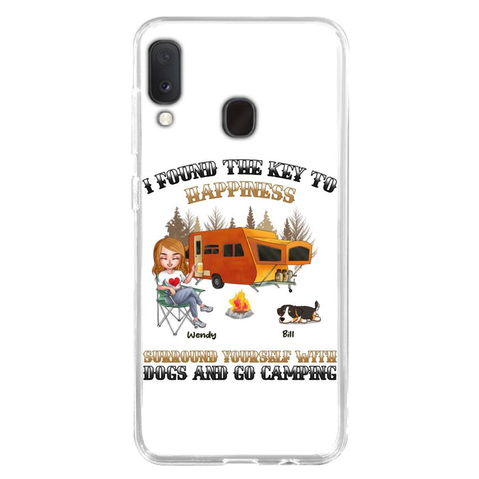 Custom Personalized Dog Camping Queen Phone Case - Gift Idea For Camping Lovers/Friends/ Dog Mom - Upto 5 Dogs - Case For iPhone And Samsung