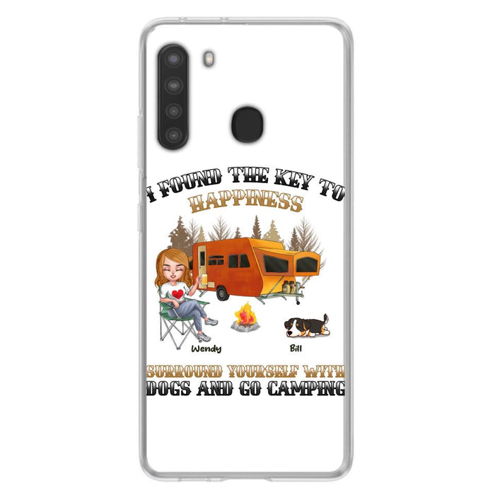 Custom Personalized Dog Camping Queen Phone Case - Gift Idea For Camping Lovers/Friends/ Dog Mom - Upto 5 Dogs - Case For iPhone And Samsung