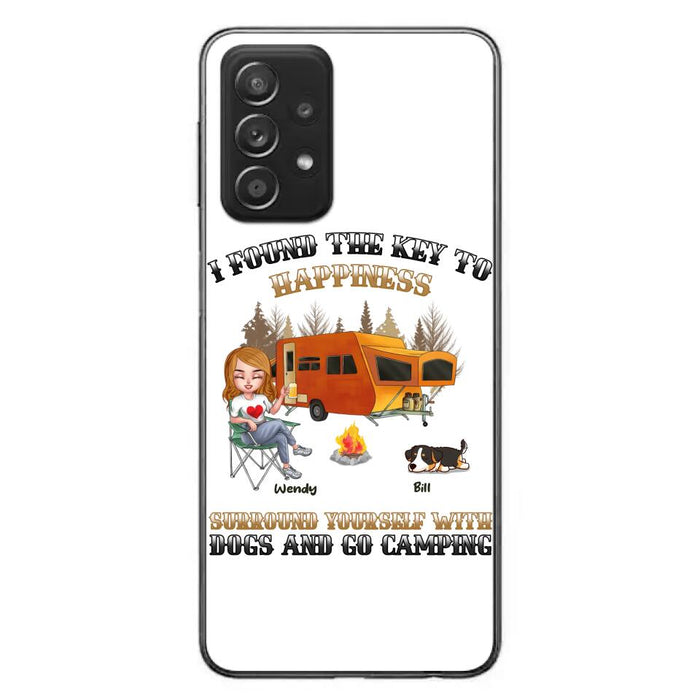 Custom Personalized Dog Camping Queen Phone Case - Gift Idea For Camping Lovers/Friends/ Dog Mom - Upto 5 Dogs - Case For iPhone And Samsung