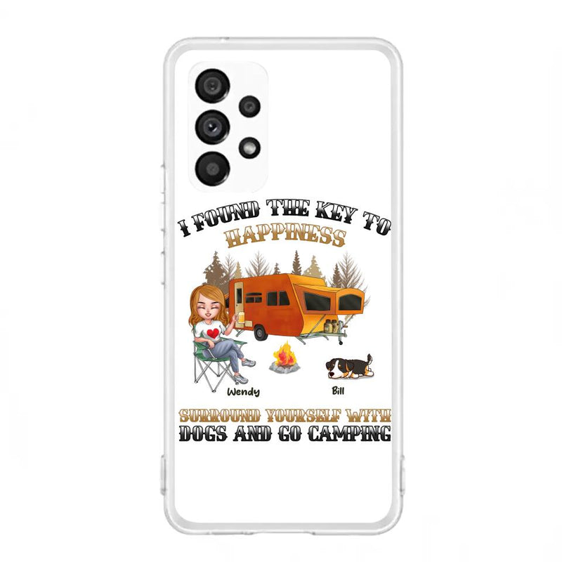 Custom Personalized Dog Camping Queen Phone Case - Gift Idea For Camping Lovers/Friends/ Dog Mom - Upto 5 Dogs - Case For iPhone And Samsung