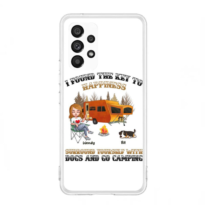 Custom Personalized Dog Camping Queen Phone Case - Gift Idea For Camping Lovers/Friends/ Dog Mom - Upto 5 Dogs - Case For iPhone And Samsung