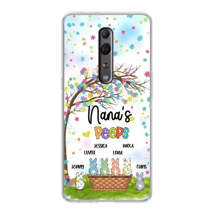 Custom Personalized Nana's Peeps Phone Case- Gift Idea For Easter Day - Upto 6 Bunnies - Nana's Peeps - Cases For Oppo, Xiaomi & Huawei