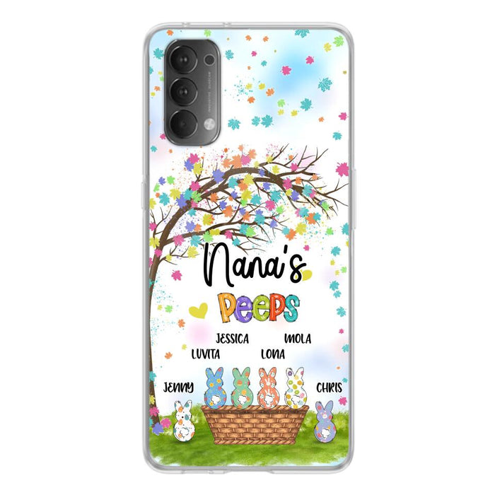 Custom Personalized Nana's Peeps Phone Case- Gift Idea For Easter Day - Upto 6 Bunnies - Nana's Peeps - Cases For Oppo, Xiaomi & Huawei