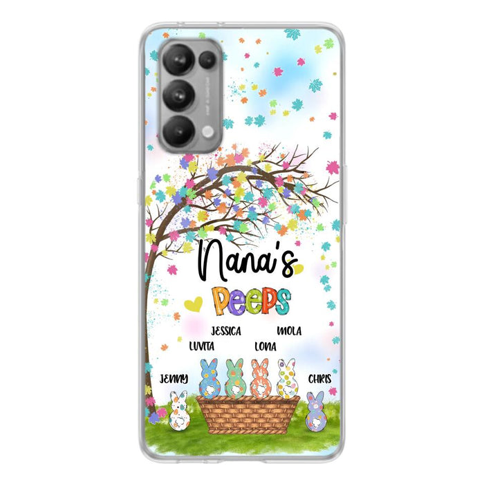 Custom Personalized Nana's Peeps Phone Case- Gift Idea For Easter Day - Upto 6 Bunnies - Nana's Peeps - Cases For Oppo, Xiaomi & Huawei