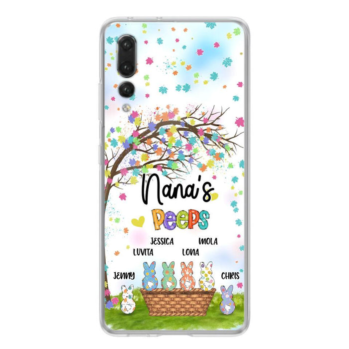 Custom Personalized Nana's Peeps Phone Case- Gift Idea For Easter Day - Upto 6 Bunnies - Nana's Peeps - Cases For Oppo, Xiaomi & Huawei