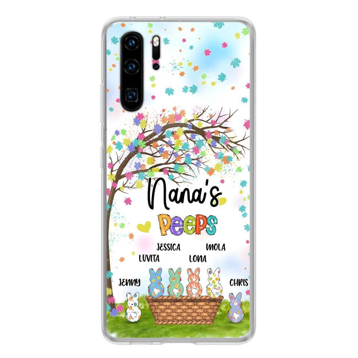 Custom Personalized Nana's Peeps Phone Case- Gift Idea For Easter Day - Upto 6 Bunnies - Nana's Peeps - Cases For Oppo, Xiaomi & Huawei