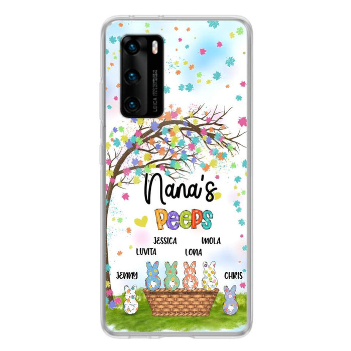 Custom Personalized Nana's Peeps Phone Case- Gift Idea For Easter Day - Upto 6 Bunnies - Nana's Peeps - Cases For Oppo, Xiaomi & Huawei