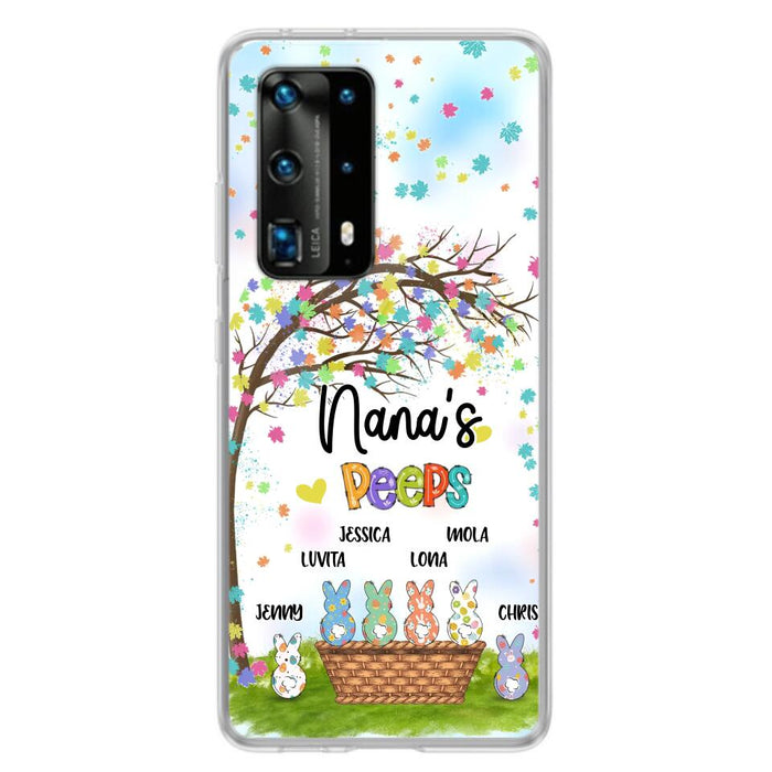 Custom Personalized Nana's Peeps Phone Case- Gift Idea For Easter Day - Upto 6 Bunnies - Nana's Peeps - Cases For Oppo, Xiaomi & Huawei