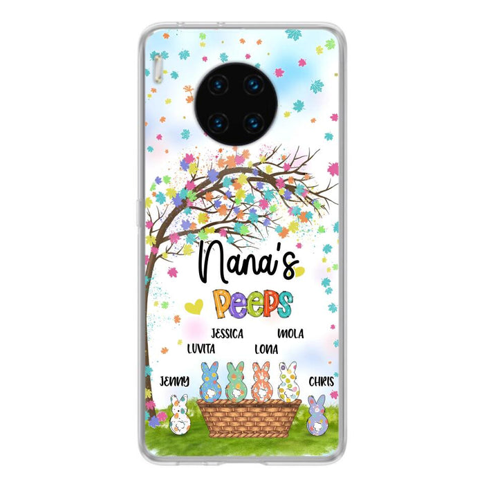 Custom Personalized Nana's Peeps Phone Case- Gift Idea For Easter Day - Upto 6 Bunnies - Nana's Peeps - Cases For Oppo, Xiaomi & Huawei