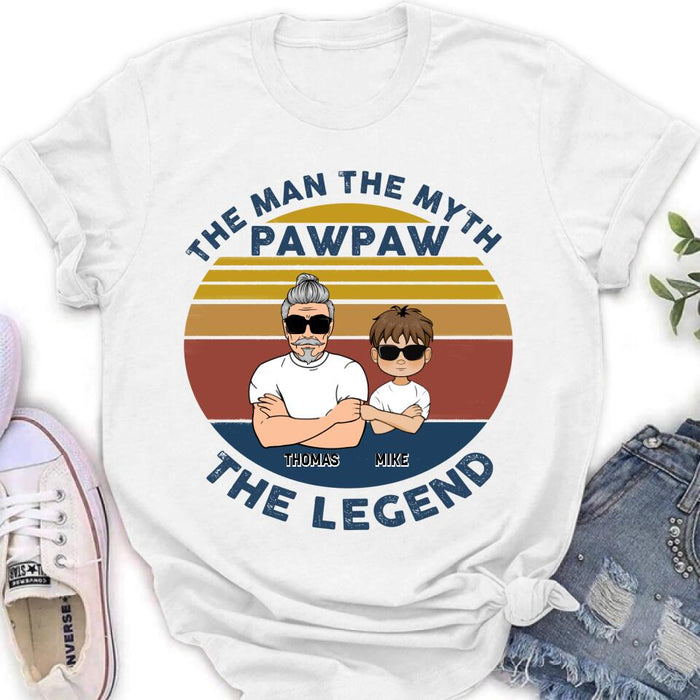 Custom Personalized Father/ Grandpa Shirt/ Hoodie - Gift Idea For Father's Day - The Man The Myth The Legend