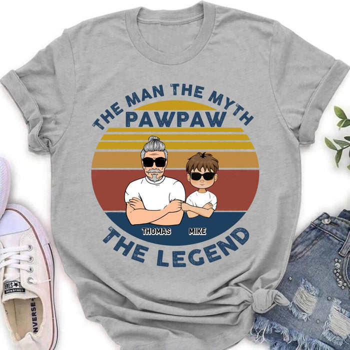 Custom Personalized Father/ Grandpa Shirt/ Hoodie - Gift Idea For Father's Day - The Man The Myth The Legend