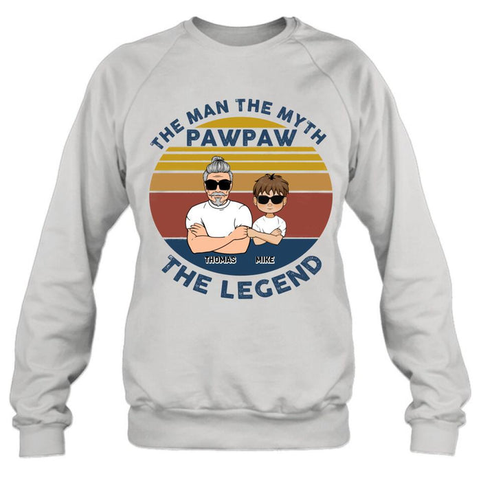 Custom Personalized Father/ Grandpa Shirt/ Hoodie - Gift Idea For Father's Day - The Man The Myth The Legend