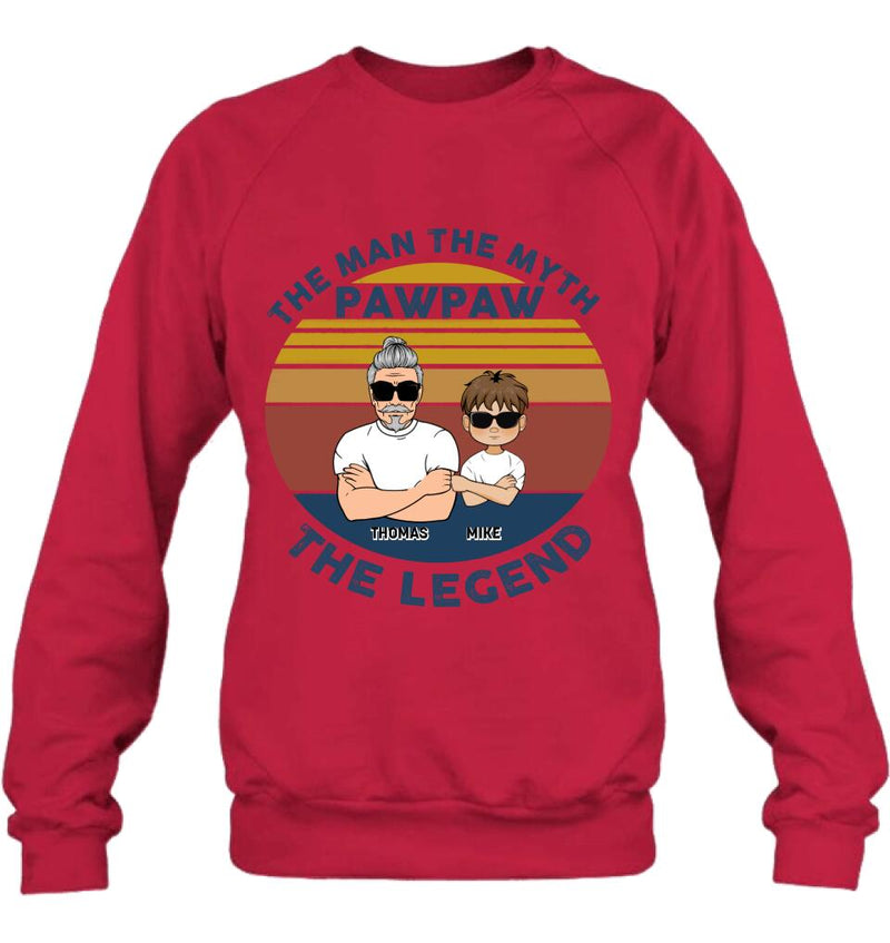 Personalized Father/Grandpa Shirt/Hoodie - Gift Idea For Father's Day - The Man The Myth The Legend