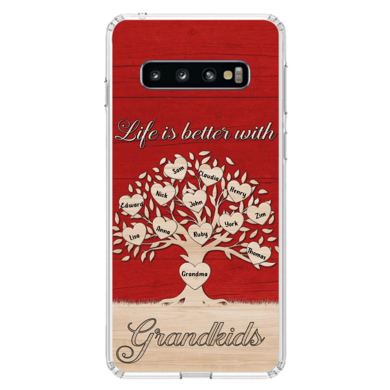 Custom Personalized Grandma iPhone/Samsung Phone Case - Up to 12 Kid's Name - Mother's Day Gift Idea For Grandma - Life Is Better With Grandkids