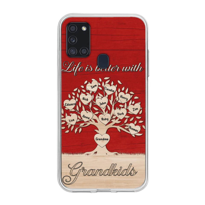 Custom Personalized Grandma iPhone/Samsung Phone Case - Up to 12 Kid's Name - Mother's Day Gift Idea For Grandma - Life Is Better With Grandkids