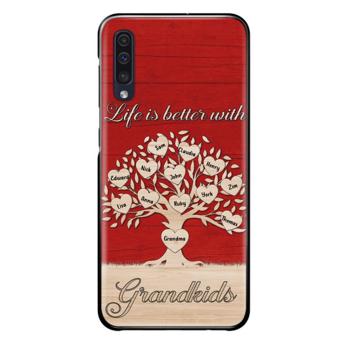 Custom Personalized Grandma iPhone/Samsung Phone Case - Up to 12 Kid's Name - Mother's Day Gift Idea For Grandma - Life Is Better With Grandkids