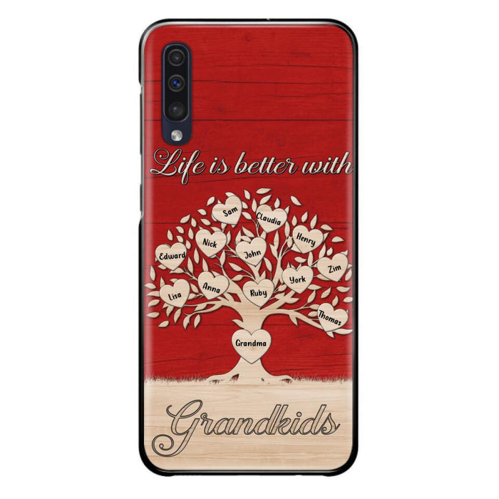 Custom Personalized Grandma iPhone/Samsung Phone Case - Up to 12 Kid's Name - Mother's Day Gift Idea For Grandma - Life Is Better With Grandkids