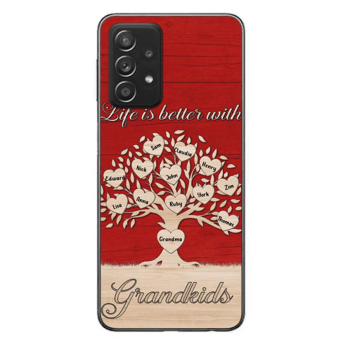 Custom Personalized Grandma iPhone/Samsung Phone Case - Up to 12 Kid's Name - Mother's Day Gift Idea For Grandma - Life Is Better With Grandkids