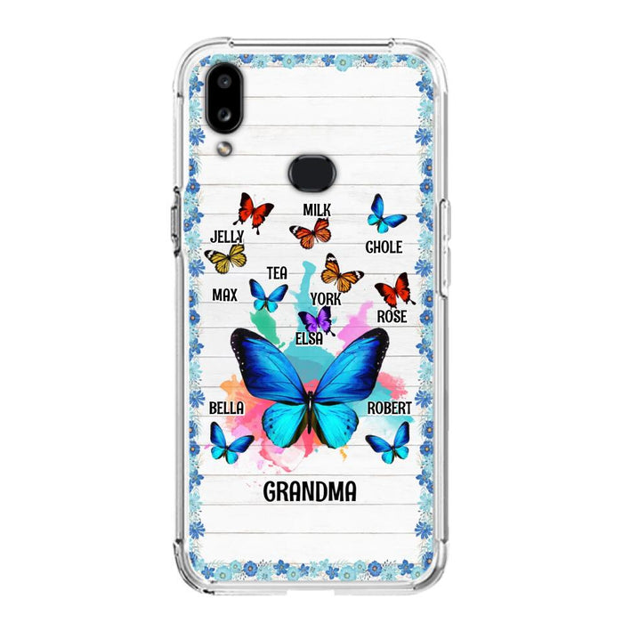 Custom Personalized Butterfly Grandma iPhone/ Samsung Phone Case - Up to 10 Kid's Name - Mother's Day Gift Idea For Grandma