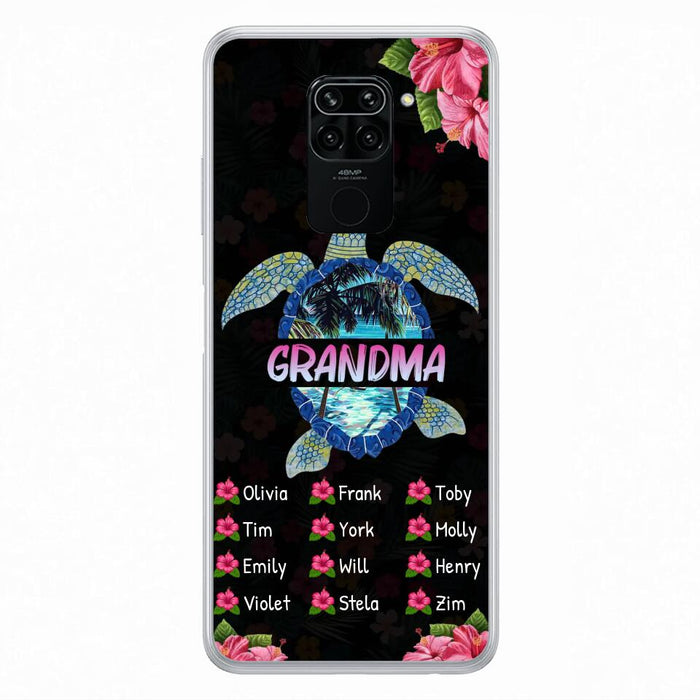 Custom Personalized Turtle Grandma Phone Case - Up to 12 Kid's Name - Mother's Day Gift Idea For Grandma - Case For Xiaomi/ Oppo/ Huawei