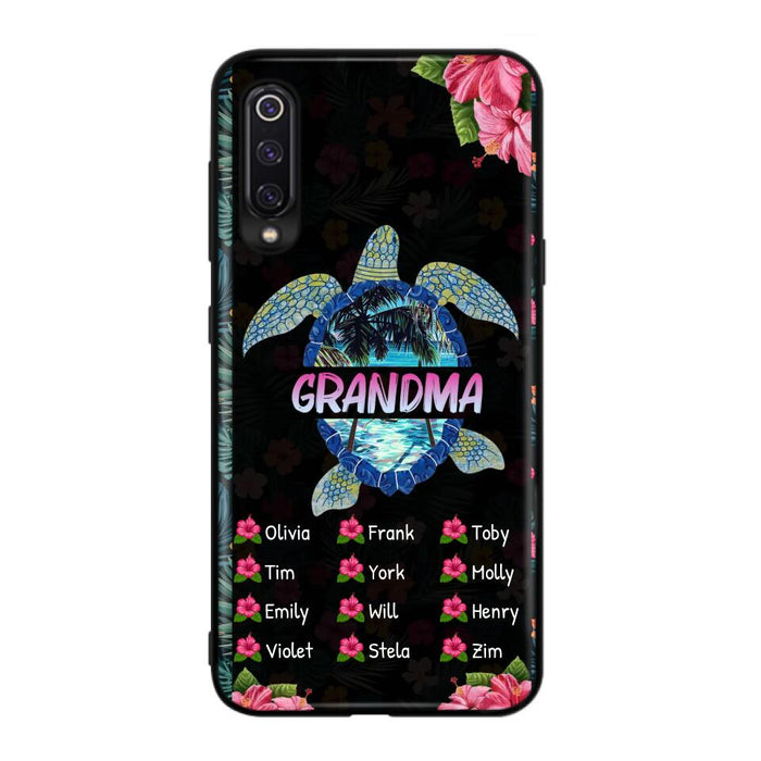 Custom Personalized Turtle Grandma Phone Case - Up to 12 Kid's Name - Mother's Day Gift Idea For Grandma - Case For Xiaomi/ Oppo/ Huawei