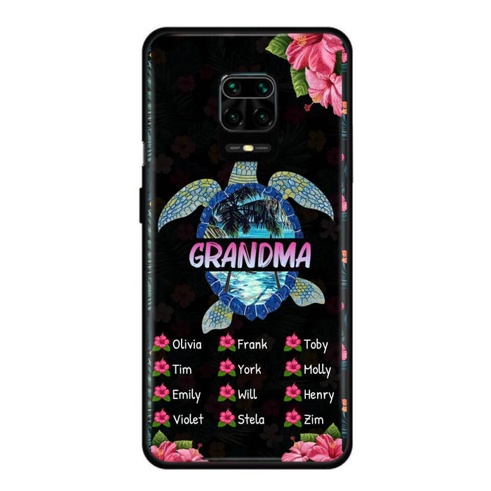 Custom Personalized Turtle Grandma Phone Case - Up to 12 Kid's Name - Mother's Day Gift Idea For Grandma - Case For Xiaomi/ Oppo/ Huawei