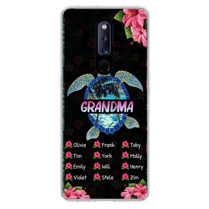 Custom Personalized Turtle Grandma Phone Case - Up to 12 Kid's Name - Mother's Day Gift Idea For Grandma - Case For Xiaomi/ Oppo/ Huawei