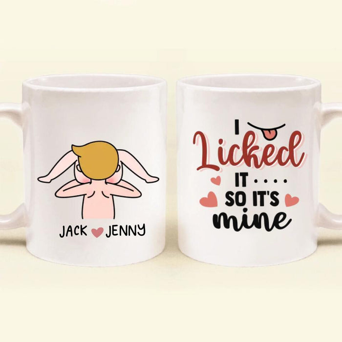 Custom Personalized Anniversary Coffee Mug - Gift Idea For Him/Her - Mother's Day Gift For Wife From Husband - I Licked It So It's Mine