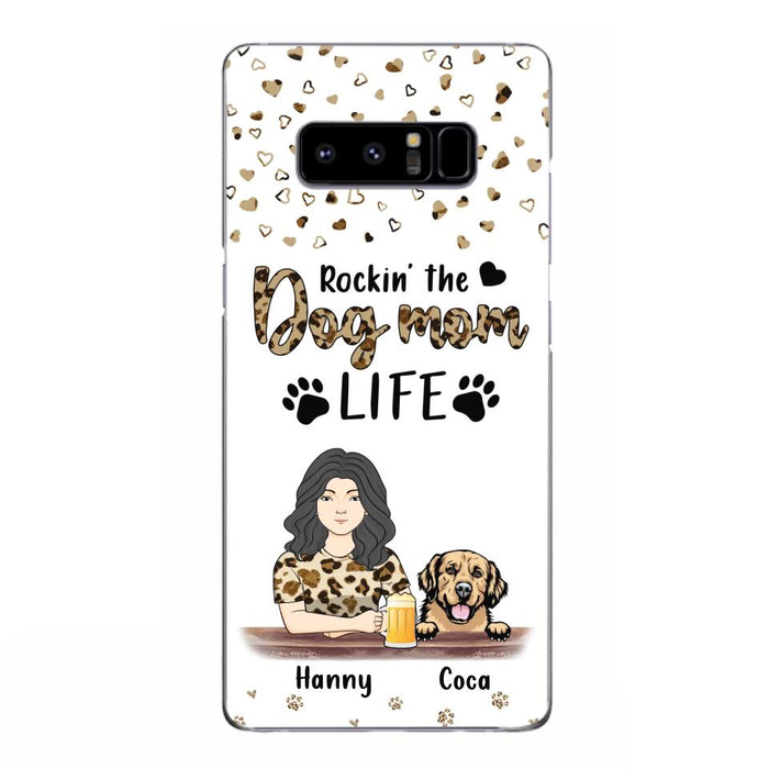 Custom Personalized Dog Mom Phone Case - Upto 4 Dogs - Mother's Day Gift Idea For Dog Lover/ Dog Mom - Rockin' The Dog Mom Life - Case For iPhone And Samsung