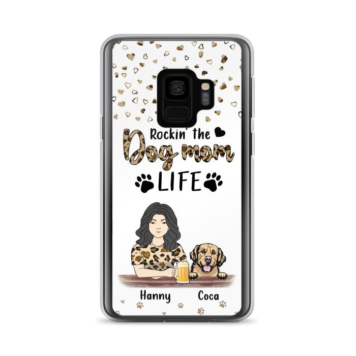 Custom Personalized Dog Mom Phone Case - Upto 4 Dogs - Mother's Day Gift Idea For Dog Lover/ Dog Mom - Rockin' The Dog Mom Life - Case For iPhone And Samsung