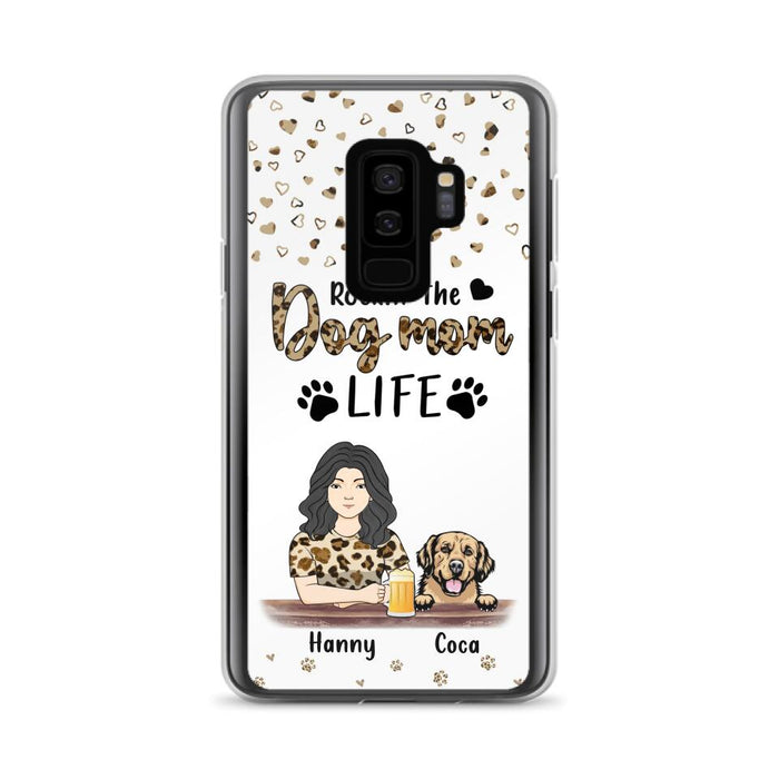 Custom Personalized Dog Mom Phone Case - Upto 4 Dogs - Mother's Day Gift Idea For Dog Lover/ Dog Mom - Rockin' The Dog Mom Life - Case For iPhone And Samsung