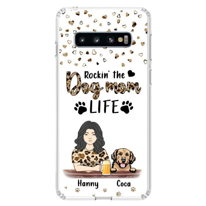 Custom Personalized Dog Mom Phone Case - Upto 4 Dogs - Mother's Day Gift Idea For Dog Lover/ Dog Mom - Rockin' The Dog Mom Life - Case For iPhone And Samsung