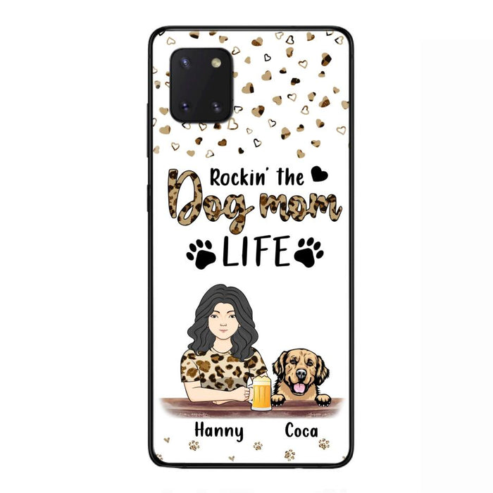 Custom Personalized Dog Mom Phone Case - Upto 4 Dogs - Mother's Day Gift Idea For Dog Lover/ Dog Mom - Rockin' The Dog Mom Life - Case For iPhone And Samsung