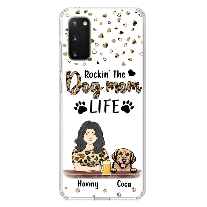 Custom Personalized Dog Mom Phone Case - Upto 4 Dogs - Mother's Day Gift Idea For Dog Lover/ Dog Mom - Rockin' The Dog Mom Life - Case For iPhone And Samsung