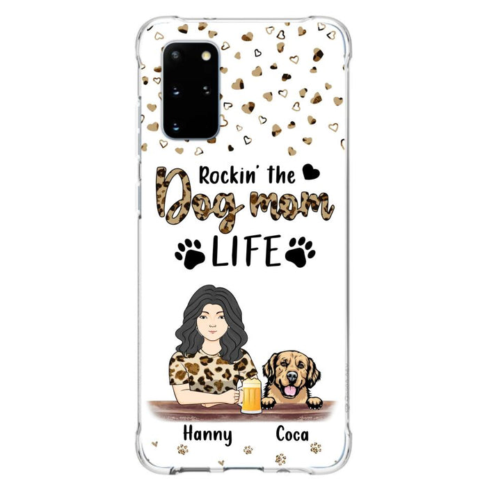 Custom Personalized Dog Mom Phone Case - Upto 4 Dogs - Mother's Day Gift Idea For Dog Lover/ Dog Mom - Rockin' The Dog Mom Life - Case For iPhone And Samsung