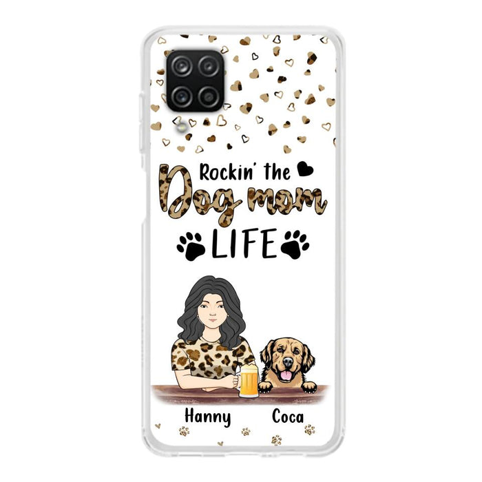 Custom Personalized Dog Mom Phone Case - Upto 4 Dogs - Mother's Day Gift Idea For Dog Lover/ Dog Mom - Rockin' The Dog Mom Life - Case For iPhone And Samsung