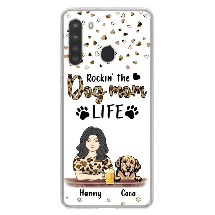 Custom Personalized Dog Mom Phone Case - Upto 4 Dogs - Mother's Day Gift Idea For Dog Lover/ Dog Mom - Rockin' The Dog Mom Life - Case For iPhone And Samsung