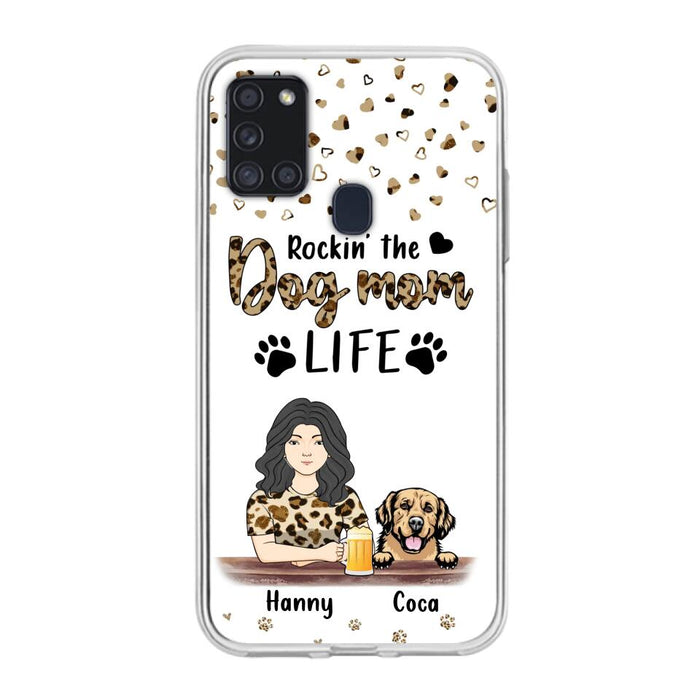 Custom Personalized Dog Mom Phone Case - Upto 4 Dogs - Mother's Day Gift Idea For Dog Lover/ Dog Mom - Rockin' The Dog Mom Life - Case For iPhone And Samsung