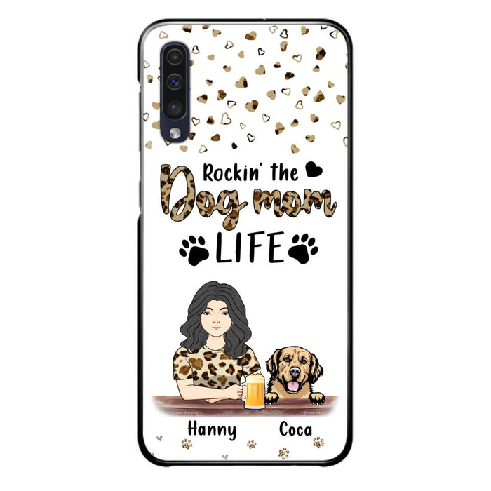 Custom Personalized Dog Mom Phone Case - Upto 4 Dogs - Mother's Day Gift Idea For Dog Lover/ Dog Mom - Rockin' The Dog Mom Life - Case For iPhone And Samsung