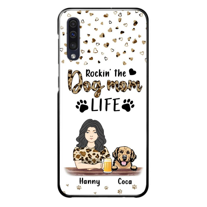 Custom Personalized Dog Mom Phone Case - Upto 4 Dogs - Mother's Day Gift Idea For Dog Lover/ Dog Mom - Rockin' The Dog Mom Life - Case For iPhone And Samsung