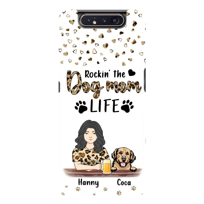 Custom Personalized Dog Mom Phone Case - Upto 4 Dogs - Mother's Day Gift Idea For Dog Lover/ Dog Mom - Rockin' The Dog Mom Life - Case For iPhone And Samsung