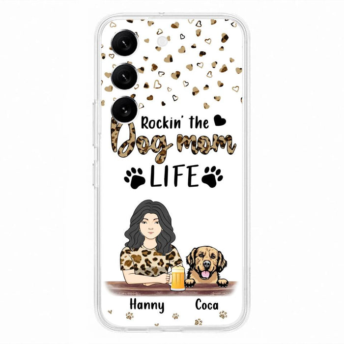 Custom Personalized Dog Mom Phone Case - Upto 4 Dogs - Mother's Day Gift Idea For Dog Lover/ Dog Mom - Rockin' The Dog Mom Life - Case For iPhone And Samsung