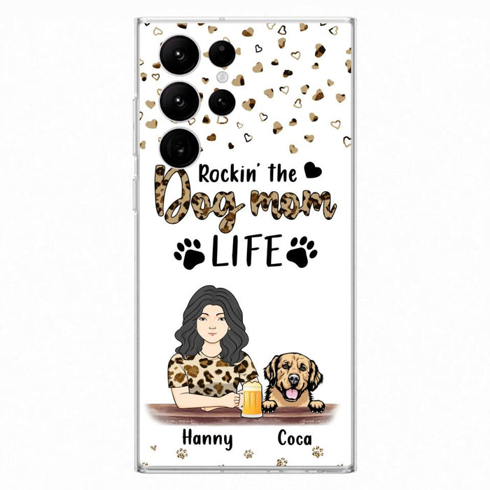 Custom Personalized Dog Mom Phone Case - Upto 4 Dogs - Mother's Day Gift Idea For Dog Lover/ Dog Mom - Rockin' The Dog Mom Life - Case For iPhone And Samsung