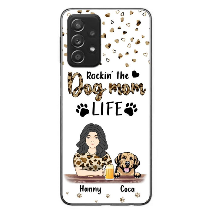 Custom Personalized Dog Mom Phone Case - Upto 4 Dogs - Mother's Day Gift Idea For Dog Lover/ Dog Mom - Rockin' The Dog Mom Life - Case For iPhone And Samsung