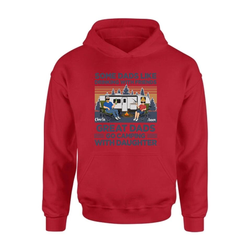 Personalized Dad & Daughter Shirt/Long sleeve/Sweatshirt/Hoodie - Gift Idea For Father's Day - Great Dads Go Camping With Daughter